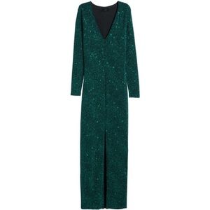 H&M Green/Teal Glitter Maxi Dress